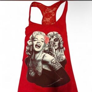 Red Graphic Women's Tank Top